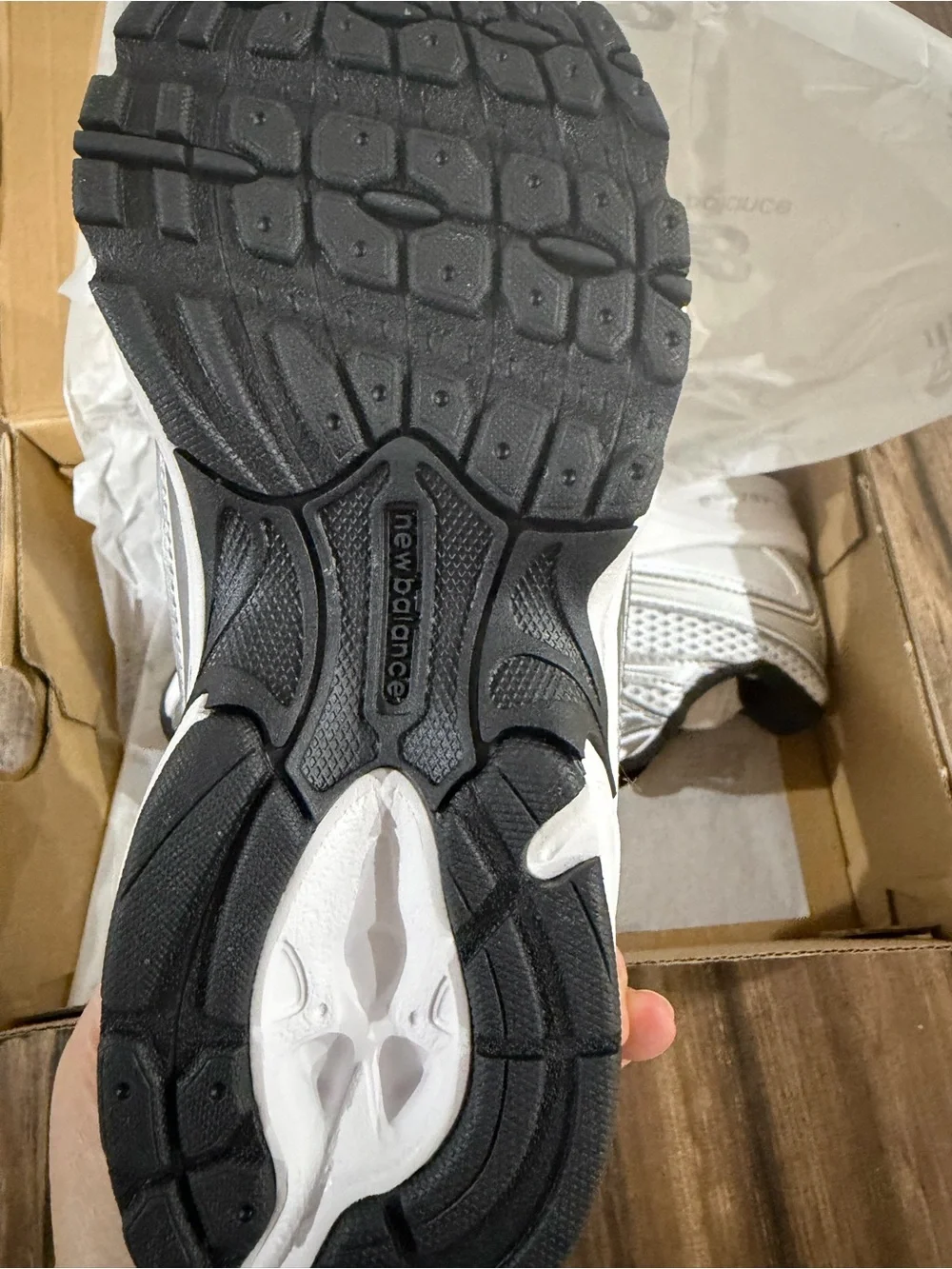 New Balance Kids Silver and White Athletic Sneakers